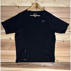 Nike Dri-Fit Mens M Black Athletic Training T Shirt
